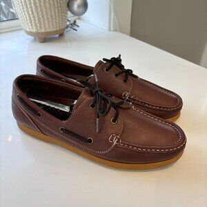 Rare Church's Men's Boat/Deck Shoes — Brown Leather — Size 9